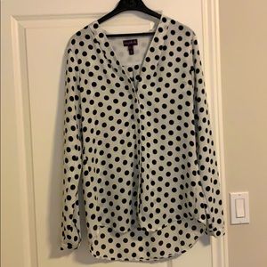 Long Tall Sally blouse black white